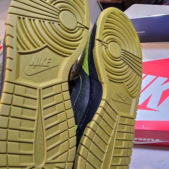 NEW Nike Dunk Low QS NBY Halloween Skull Bright Green Men Size 10 HV6103-300 - Picture 7 of 16